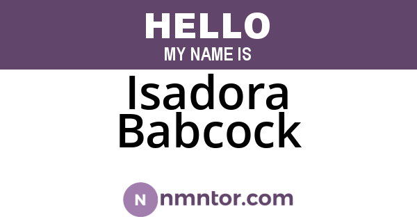 Isadora Babcock