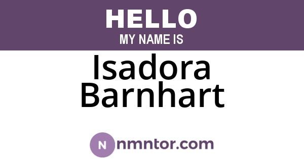 Isadora Barnhart