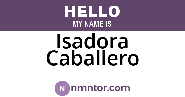 Isadora Caballero