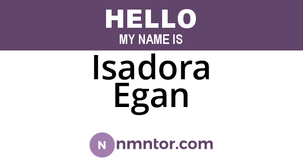Isadora Egan