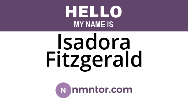 Isadora Fitzgerald
