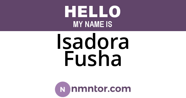 Isadora Fusha