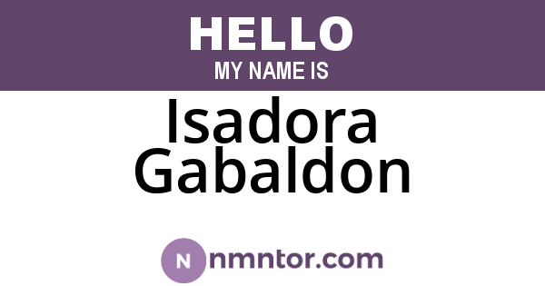Isadora Gabaldon