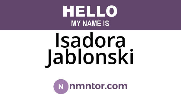 Isadora Jablonski