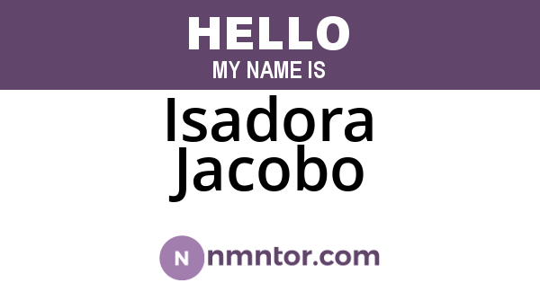 Isadora Jacobo