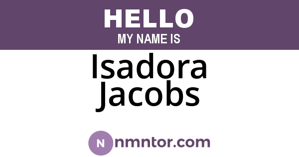 Isadora Jacobs