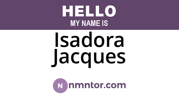 Isadora Jacques