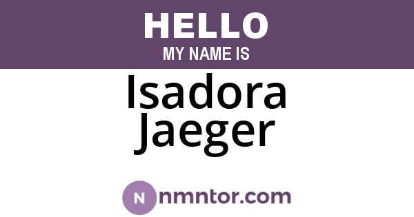 Isadora Jaeger