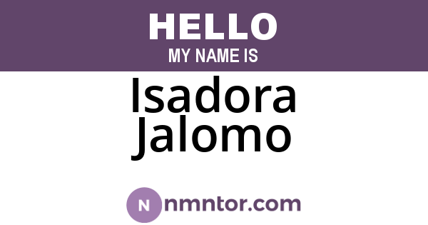 Isadora Jalomo