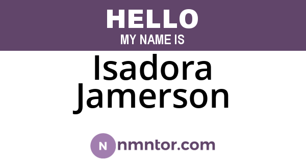 Isadora Jamerson