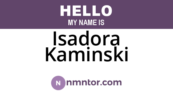 Isadora Kaminski