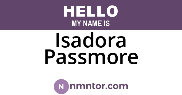 Isadora Passmore