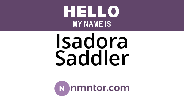 Isadora Saddler