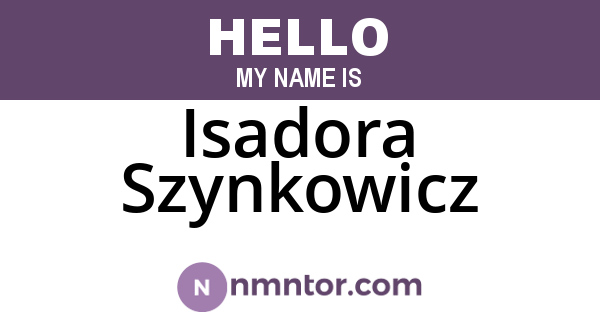 Isadora Szynkowicz