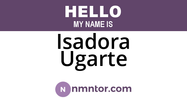 Isadora Ugarte