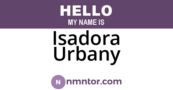 Isadora Urbany