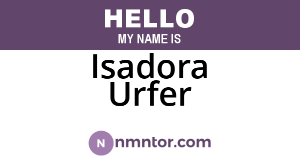 Isadora Urfer