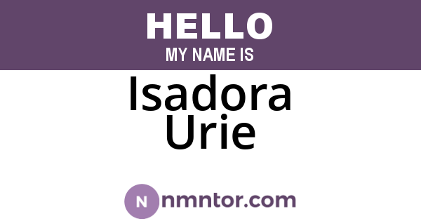 Isadora Urie
