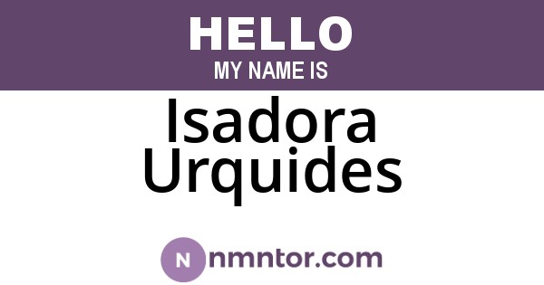 Isadora Urquides