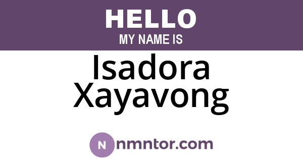 Isadora Xayavong