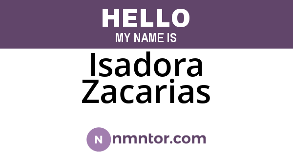 Isadora Zacarias