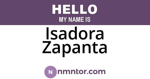 Isadora Zapanta