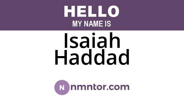Isaiah Haddad