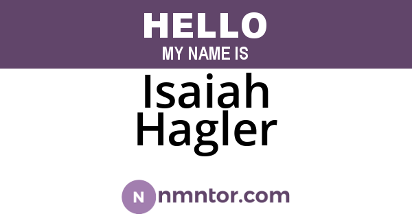 Isaiah Hagler
