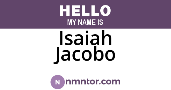 Isaiah Jacobo