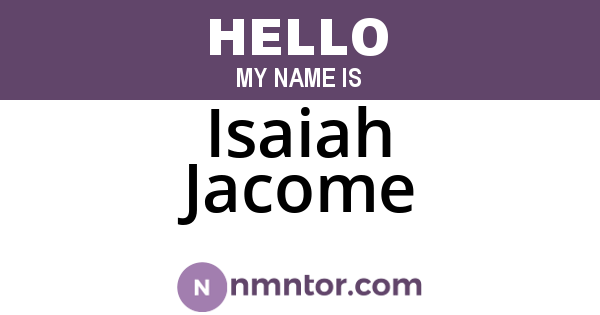 Isaiah Jacome
