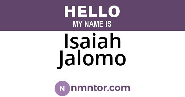 Isaiah Jalomo