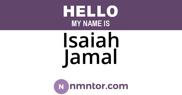 Isaiah Jamal