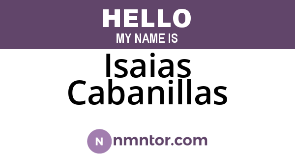 Isaias Cabanillas