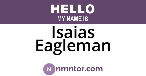 Isaias Eagleman