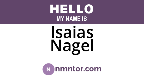 Isaias Nagel