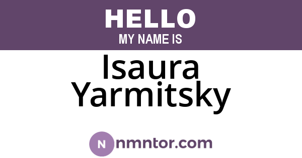 Isaura Yarmitsky