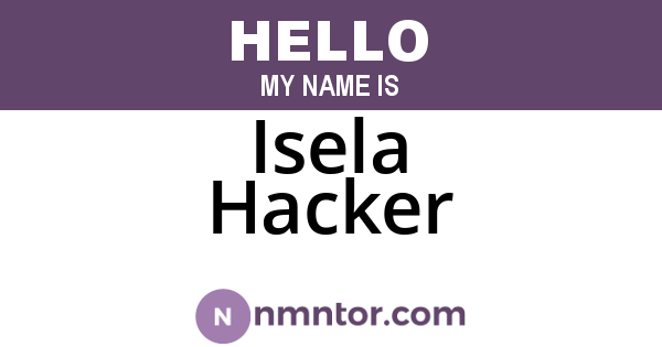 Isela Hacker