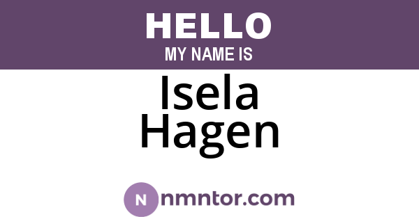 Isela Hagen