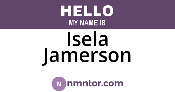 Isela Jamerson