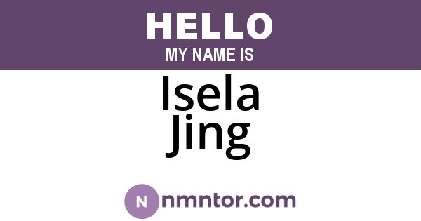 Isela Jing