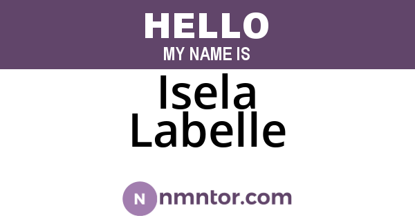 Isela Labelle