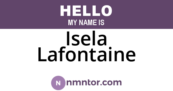 Isela Lafontaine