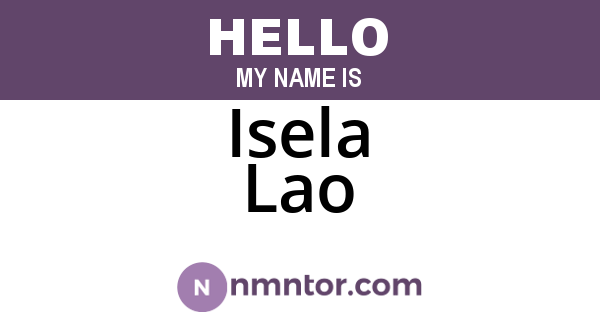 Isela Lao