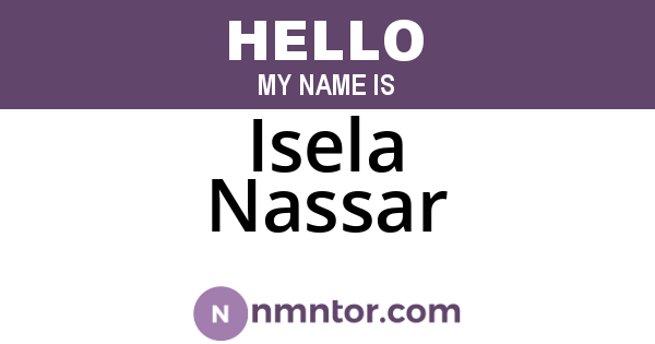 Isela Nassar
