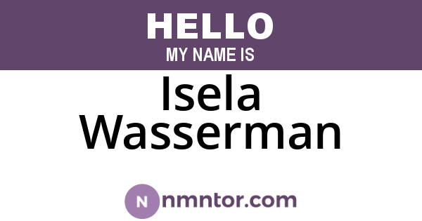 Isela Wasserman
