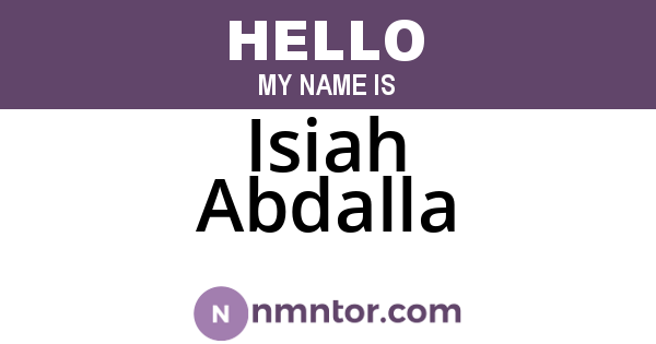 Isiah Abdalla