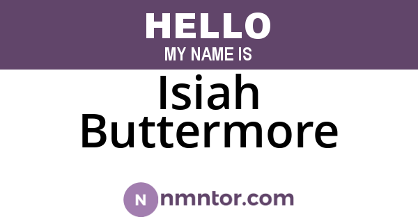 Isiah Buttermore