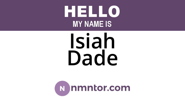 Isiah Dade