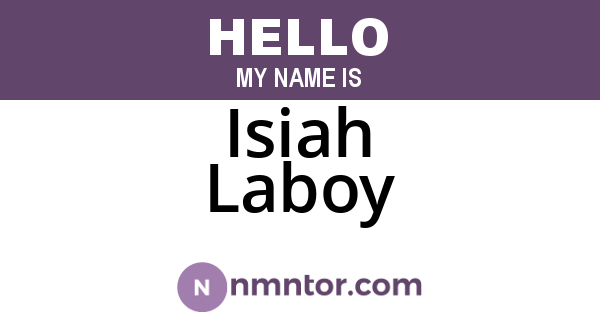 Isiah Laboy