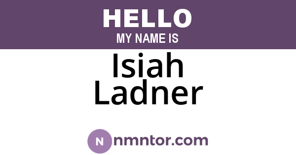 Isiah Ladner